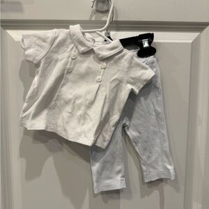 Edgehill Collection White and Light Blue Set